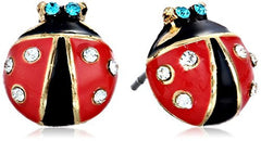 Aretes de Mariquita Chapados en Oro de Betsey Johnson