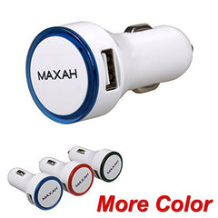 MAXAH ® cargador para el Coche de 2 Puertos USB 2.1A